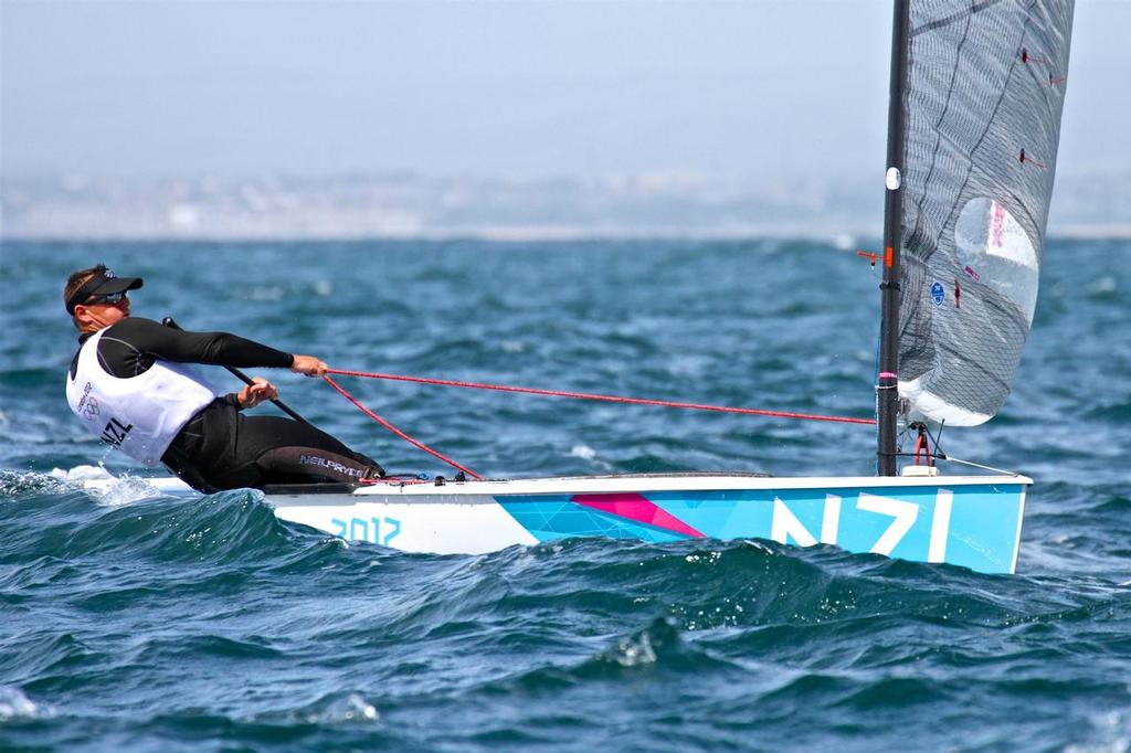 From the S-W Archives - NZL’s Dan Slater in the Finn class on Day 6 of the 2012 Olympic Regatta, Weymouth © Richard Gladwell www.photosport.co.nz